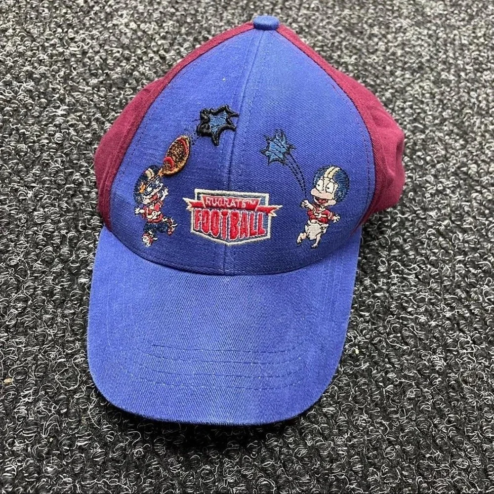 Vintage Rugrats Nickolodeon Tommy Pickles Chucky Football Hat Youth 1998